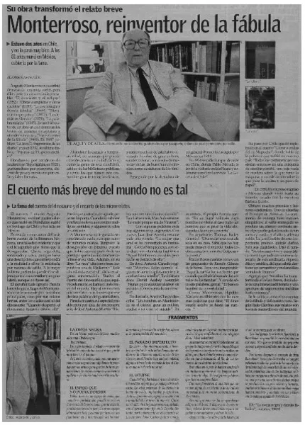 Monterroso, reinventor de la fábula  [artículo] Alfonso Castagneto.