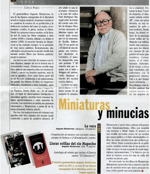Miniaturas y minucias.  [artículo] Camilo Marks.
