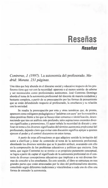 Reseñas  [artículo] María Loreto González L.