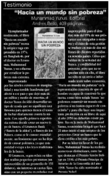 Hacia un mundo sin pobreza  [artículo] Susana Bravo.