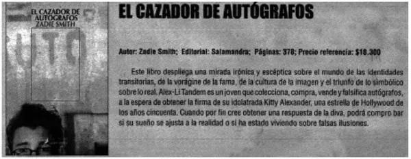 El cazador de autógrafos.  [artículo]