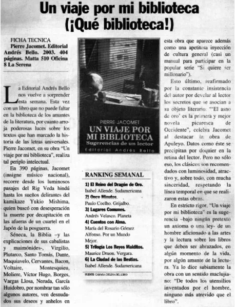 Un viaje por mi biblioteca (¡Qué biblioteca!)  [artículo]