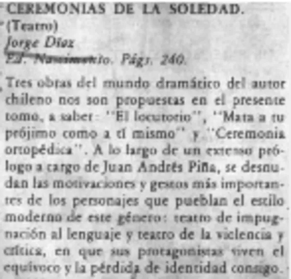 Ceremonias de la soledad.  [artículo]