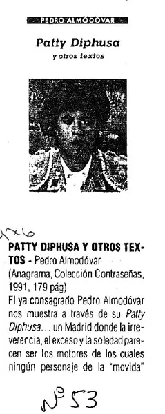 Patty Diphusa y otros textos  [artículo] Valentín Palomé.