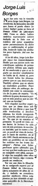 Jorge Luis Borges  [artículo] S.