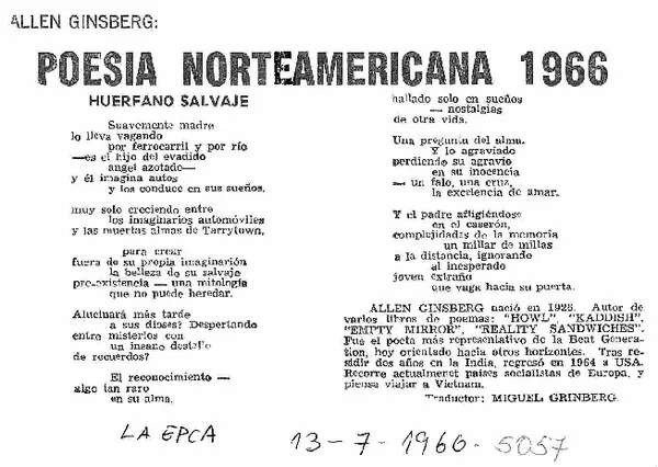Poesía norteamericana 1966.  [artículo]