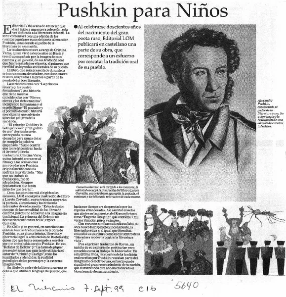 Pushkin para niños.  [artículo]