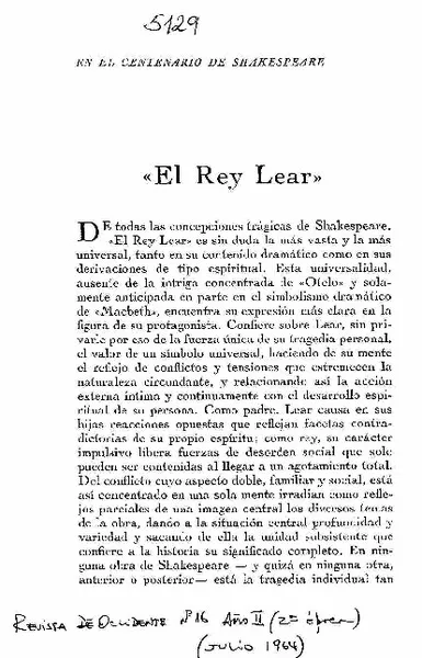 "El Rey Lear"  [artículo] Derek Traversi.