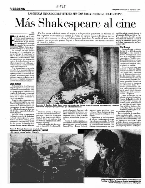 Más Shakespeare al cine  [artículo] R.L.