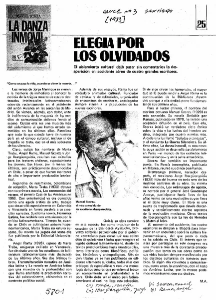 Elegía por los olvidados  [artículo] M. A.