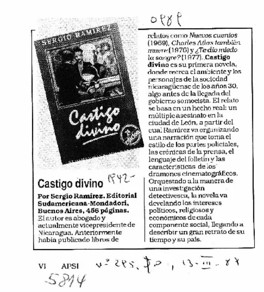 Castigo divino.  [artículo]