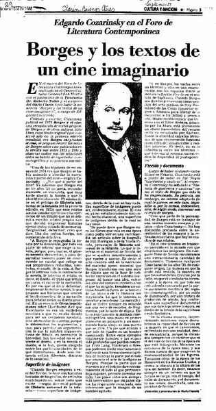 Borges y los textos de un cine imaginario  [artículo] Marta Copani.