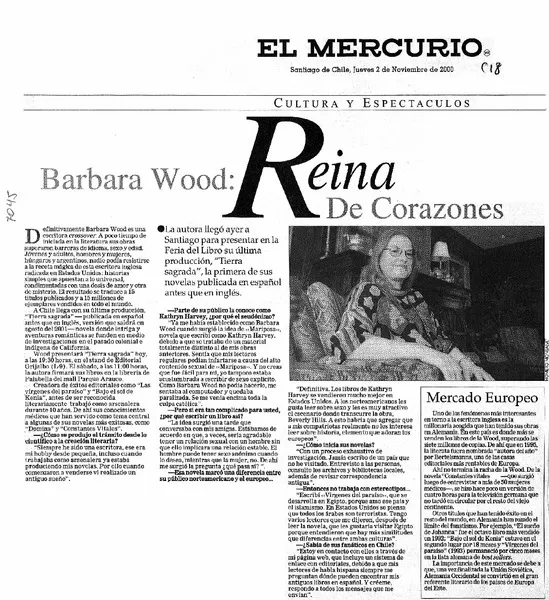 Barbara Wood: Reina de corazones.  [artículo]