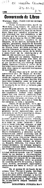Canto de mí mismo.  [artículo]