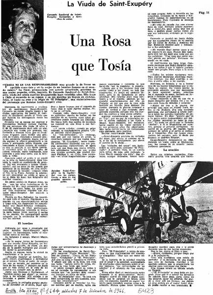 La Viuda de Saint-Exupéry Una rosa que tosía [artículo] :