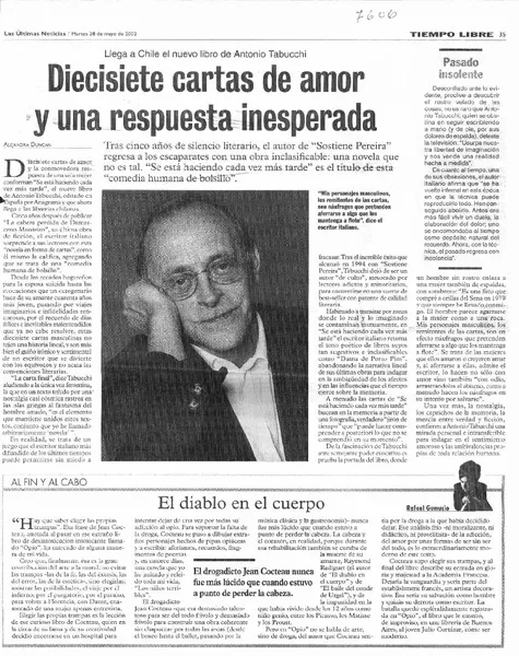 Diecisiete cartas de amor y una respuesta inesperada  [artículo] Alejandra Duncan.