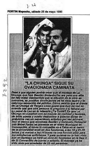 "La Chunga" sigue su ovacionada caminata.  [artículo]