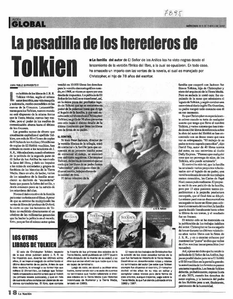 La pesadilla de los herederos de Tolkien  [artículo] Juan Pablo Sarmiento P.
