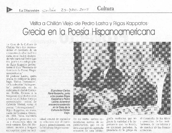 Grecia en la poesía hispanoamericana  [artículo]