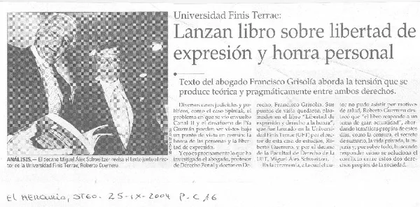 Lanzan libro sobre libertad de expresión y honra personal  [artículo]