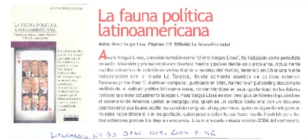 La Fauna política latinoamericana  [artículo]