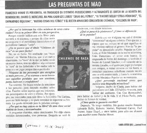 Las preguntas de Mao [entrevista] [artículo]