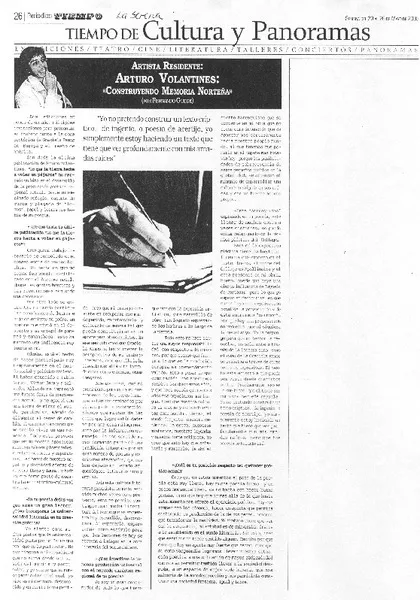 Construyendo memoria norteña [entrevista] [artículo] Fernando Guede.