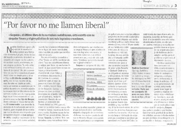 "Por favor no me llamen liberal"  [artículo] Camilo Marks