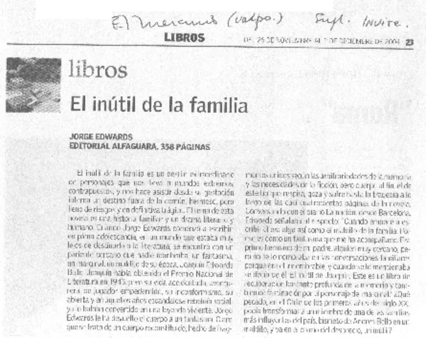 El Inútil de la familia  [artículo]