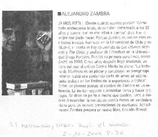 Alejandro Zambra  [artículo]