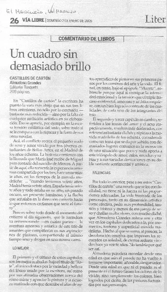 Un Cuadro sin demasiado brillo  [artículo]