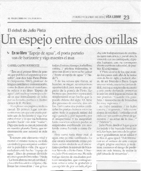Un Espejo entre dos orillas  [artículo] Gabriel Castro Rodríguez