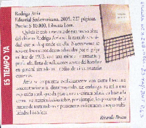 Es tiempo ya  [artículo] Ricardo Bravo