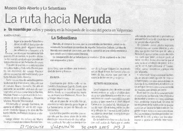 La Ruta hacia Neruda  [artículo] Karen Alfaro