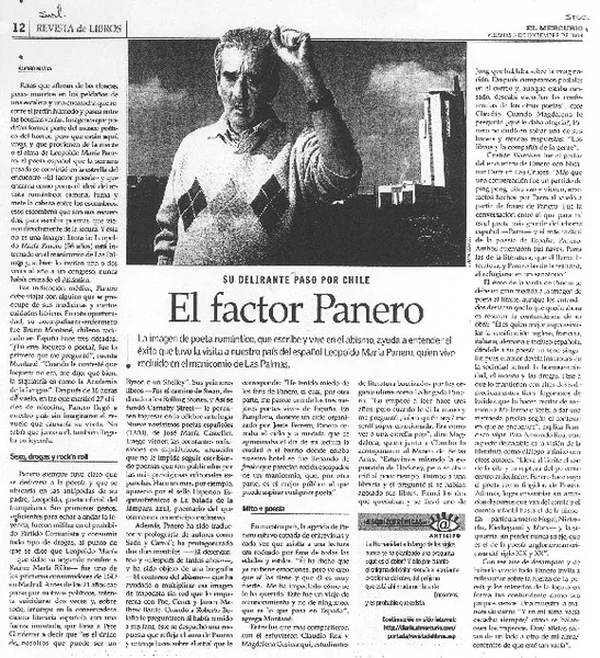 El factor Panero  [artículo] Alvaro Matus