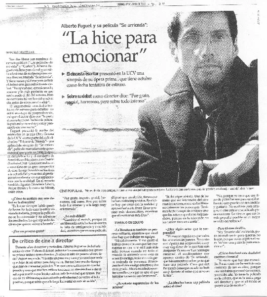 La hice para emocionar [entrevista] [artículo] Marcelo Macellari