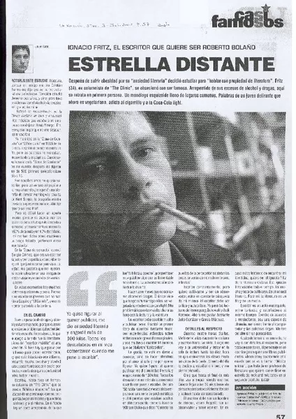 Estrella distante  [artículo] Javier García.