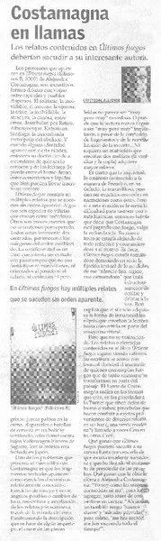 Costamagna en llamas  [artículo] Cristóbal Alliende
