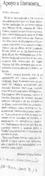 Apoyo a literatura  [artículo] Eliana Godoy Godoy