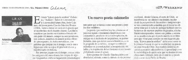 Un nuevo poeta calameño  [artículo] Aristóteles España