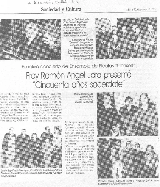 Fray Ramón Angel Jata presentó "Cincuenta años sacerdote"  [artículo]