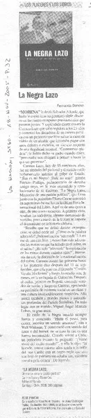 La Negra Lazo.  [artículo] Fernanda Lazo