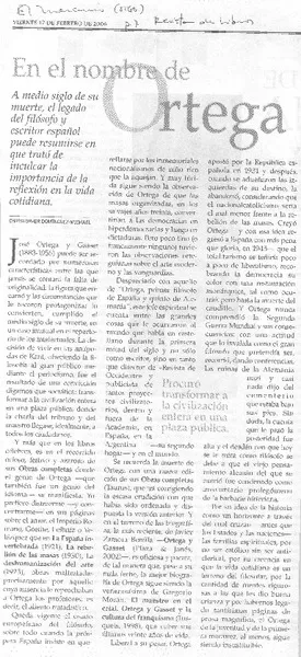 En el nombre de Ortega  [artículo] Christopher Domínguez-Michael