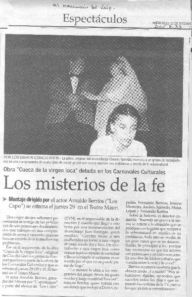 Los Misterios de la fe.  [artículo]
