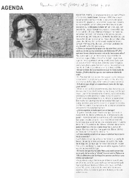 Jordi Lloret revive el garage Matucana [entrevista] [artículo]