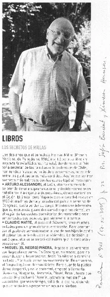 Los secretos de Millas  [artículo] Sofía Beuchat y Ximena Heinsen