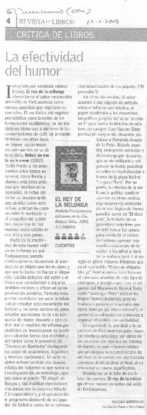 La efectividad del humor  [artículo] Soledad Quereilhac.