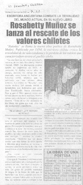 Rosabetty Muñoz se lanza al rescate de los valores chilotes (entrevistas) [artículo]