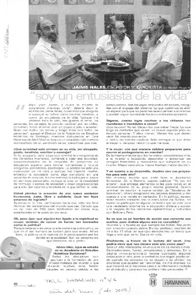 "Soy una entusiasta de la vida"  [artículo] Maureen Berger H.
