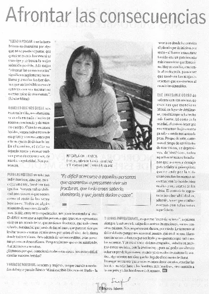 Afrontar las consecuencias  [artículo]